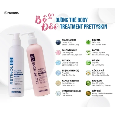 Kem dưỡng trắng da body Prettyskin Glutathione V10 Retinol B5 250ml - Giá chỉ 251.997 VND 3