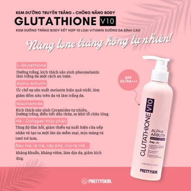 Kem dưỡng trắng da body Prettyskin Glutathione V10 Retinol B5 250ml - Giá chỉ 251.997 VND 6