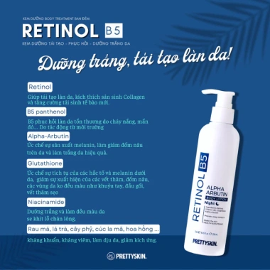 Kem dưỡng trắng da body Prettyskin Glutathione V10 Retinol B5 250ml - Giá chỉ 251.997 VND 7