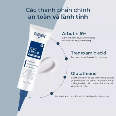 Kem dưỡng trắng da GLUTANEX Spot Cream Arbutin Tranexamic Glutathione mờ thâm nám 1.02tr 3