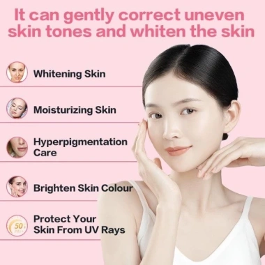Kem dưỡng trắng da mặt Saludent Niacinamide Glutathione SPF50 và chống nắng Mahalia 111k 4