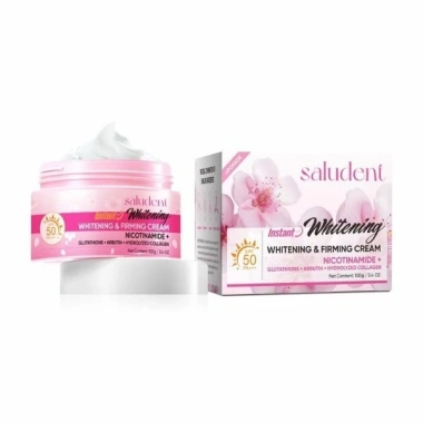 Kem dưỡng trắng da mặt Saludent Niacinamide Glutathione SPF50 và chống nắng Mahalia 111k 8