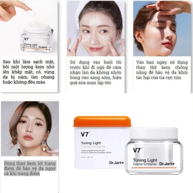 Kem Dưỡng Trắng Da V7 Toning Light 50ml - Tái Tạo, Phục Hồi, Giá 495.000 VND 4