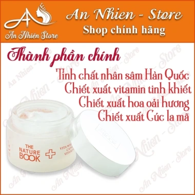 Kem Dưỡng Trắng Hồng và Tái Tạo Da THE NATURE BOOK Giá 620.000, da sáng mịn