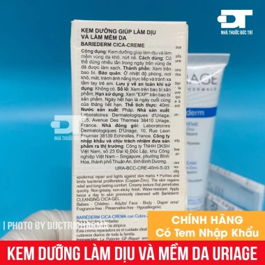 Kem dưỡng URIAGE BARIEDERM CICA-CREAM làm dịu, hồi phục da - Giá ưu đãi 316.160₫