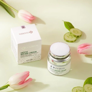 Kem dưỡng và phục hồi da GoGreen Detox Repair Cream Hàn Quốc 50g - Dưỡng ẩm sâu, tái tạo da hư tổn, giảm giá 18%