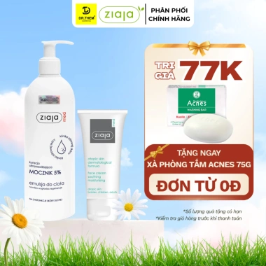 Kem Dưỡng Ziaja Med 5% Ure cho Da Atopic - Dưỡng ẩm chuyên khoa, giảm còn 342k
