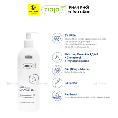 Kem Dưỡng Ziaja Med 5% Ure cho Da Atopic - Dưỡng ẩm chuyên khoa, giảm còn 342k