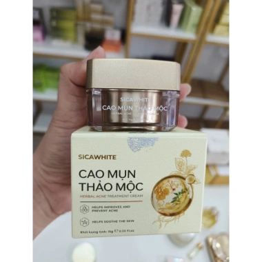 Kem Face Mụn Cao Mụn Thảo Mộc SICA WHITE 10g - Giá chỉ 125k, đánh bay mụn, da sáng mịn 2 Kem Face Mụn Cao Mụn Thảo Mộc SICA WHITE 10g - Giá chỉ 125k, đánh bay mụn, da sáng mịn 2
