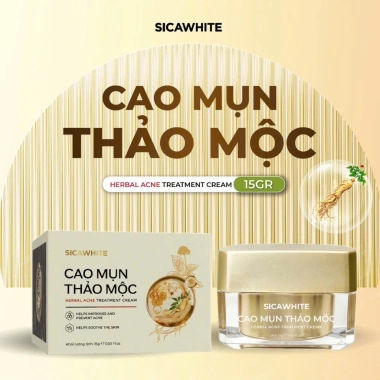 Kem Face Mụn Cao Mụn Thảo Mộc SICA WHITE 10g - Giá chỉ 125k, đánh bay mụn, da sáng mịn