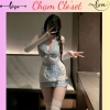 Kèm Găng Tay Cosplay Hầu Gái Xanh Trắng - Nhân Viên Bồi Bàn Gợi Cảm - 159.000đ 3