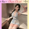 Kèm Găng Tay Cosplay Hầu Gái Xanh Trắng - Nhân Viên Bồi Bàn Gợi Cảm - 159.000đ 4