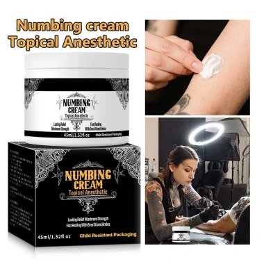 Kem gây mê Tattoo 45ml không đau, dưỡng ẩm nhẹ, làm dịu lâu dài, khóa da
