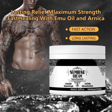 Kem gây mê Tattoo 45ml không đau, dưỡng ẩm nhẹ, làm dịu lâu dài, khóa da 7 Kem gây mê Tattoo 45ml không đau, dưỡng ẩm nhẹ, làm dịu lâu dài, khóa da 7