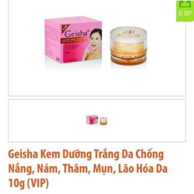 Kem Geisha 5 trong 1 Trắng Da, Xử Lý Mụn, Giảm Thâm Lão Hóa Da 10g - Giá chỉ 110.000đ, Giảm 19%