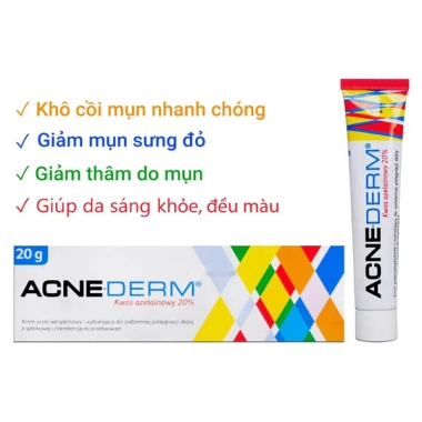 Kem giảm mụn Acne Derm 20% Azelaic Acid 20g - Mờ thâm, trắng sáng da, 160.000đ