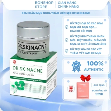 Kem giảm mụn DR.SKINACNE ngừa thâm, liền sẹo, chính hãng Giá chỉ 184.500 VND