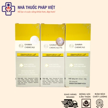 Kem Giảm Mụn Gamma Chemicals Dermaton US 20gr - Hiệu Quả Nhanh, Ngừa Mụn, Giá 78.400đ 3 Kem Giảm Mụn Gamma Chemicals Dermaton US 20gr - Hiệu Quả Nhanh, Ngừa Mụn, Giá 78.400đ 3