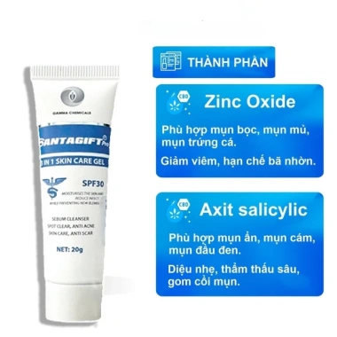 Kem Giảm Thâm Mụn An Toàn SANTAGIFT SPF30 20g Ức Chế Sắc Tố Chống Nắng Giá 149k 6 Kem Giảm Thâm Mụn An Toàn SANTAGIFT SPF30 20g Ức Chế Sắc Tố Chống Nắng Giá 149k 6
