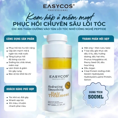 Kem Hấp Phục Hồi Chuyên Sâu EASYCOS 500ml - Dưỡng tóc khô xơ, tóc mềm mượt, chỉ 250k 3