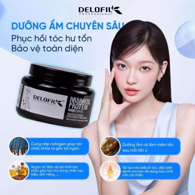 Kem Hấp Phục Hồi DELOFIL Argan Oil Protein 500ml - Phục hồi chuyên sâu, tóc mềm mượt tức thì, giảm còn 250.000 VND 3 Kem Hấp Phục Hồi DELOFIL Argan Oil Protein 500ml - Phục hồi chuyên sâu, tóc mềm mượt tức thì, giảm còn 250.000 VND 3