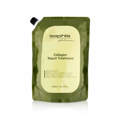 Kem hấp ủ tóc Collagen Sophia Platium 450-1.500ml chính hãng Hàn Quốc - Phục hồi tóc hư tổn, khô xơ, chẻ ngọn, 389k