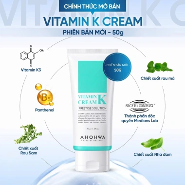 Kem K Giảm Mỏng Đỏ Ahohaw 12-80g Dưỡng Phục Hồi Da, Giảm Kích Ứng, Hỗ Trợ Tổn Thương - Giá 280.000 VNĐ 2
