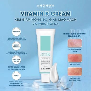 Kem K Giảm Mỏng Đỏ Ahohaw 12-80g Dưỡng Phục Hồi Da, Giảm Kích Ứng, Hỗ Trợ Tổn Thương - Giá 280.000 VNĐ 4