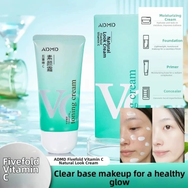 Kem không mặt ADMD 5X VC 50g – Kiểm soát dầu, dưỡng ẩm lâu trôi, làm sáng, không thấm nước, không màu trắng giả