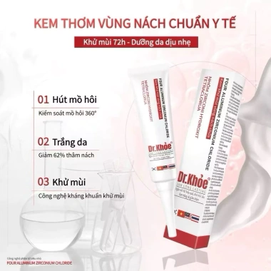 Kem khử mùi Dr Khỏe 72h - Ngăn mồ hôi, khử mùi sâu, làm trắng - 99.000đ 2 Kem khử mùi Dr Khỏe 72h - Ngăn mồ hôi, khử mùi sâu, làm trắng - 99.000đ 2