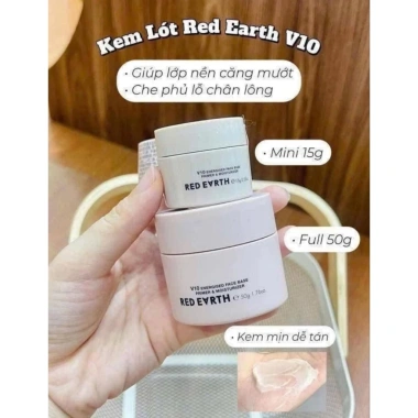 Kem Lót Dưỡng Ẩm RED EARTH V10 - Che Phủ Lỗ Chân Lông, Làm Mịn Da, Giá 149.000đ
