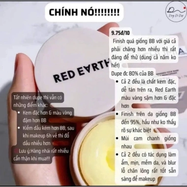 Kem Lót Dưỡng Ẩm RED EARTH V10 - Che Phủ Lỗ Chân Lông, Làm Mịn Da, Giá 149.000đ 2 Kem Lót Dưỡng Ẩm RED EARTH V10 - Che Phủ Lỗ Chân Lông, Làm Mịn Da, Giá 149.000đ 2