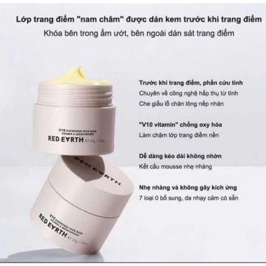 Kem Lót Dưỡng Ẩm RED EARTH V10 - Che Phủ Lỗ Chân Lông, Làm Mịn Da, Giá 149.000đ