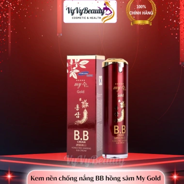 Kem lót nền BB Cream Hồng Sâm Đỏ My Gold SPF45 - Chống nắng, giá 225.000₫ Kem lót nền BB Cream Hồng Sâm Đỏ My Gold SPF45 - Chống nắng, giá 225.000₫