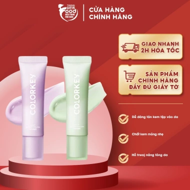 Kem Lót Trang Điểm Mỏng Nhẹ Colorkey Light Weight Polish Primer 30g – Làm Đều Màu Da, Giá 169.000 VND Kem Lót Trang Điểm Mỏng Nhẹ Colorkey Light Weight Polish Primer 30g – Làm Đều Màu Da, Giá 169.000 VND