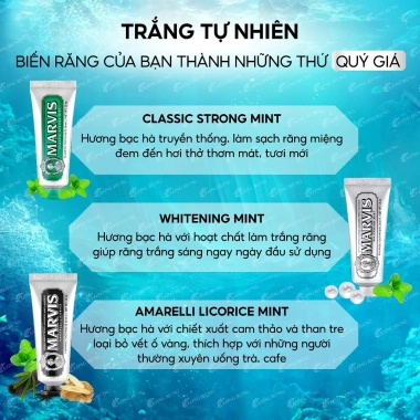 Kem Marvis 10ml/25ml chính hãng - Hương thơm sang trọng, bảo vệ răng, chỉ 69.000₫ 9