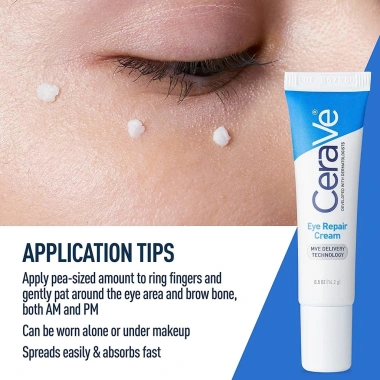 Kem mắt CeraVe Eye Cream 245k - Phục hồi hàng rào bảo vệ, giảm quầng thâm, bọng mắt, dưỡng ẩm 24h, giảm nếp nhăn, phù hợp da nhạy cảm 2 Kem mắt CeraVe Eye Cream 245k - Phục hồi hàng rào bảo vệ, giảm quầng thâm, bọng mắt, dưỡng ẩm 24h, giảm nếp nhăn, phù hợp da nhạy cảm 2