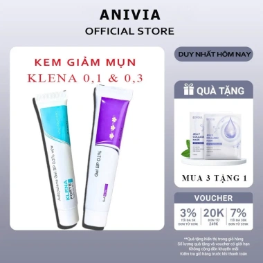 Kem mụn Adapalene Klena và Lumine - Chấm mụn, giảm mụn ẩn, mụn đỏ, mờ thâm, dược mỹ phẩm Ấn Độ, chỉ 155k