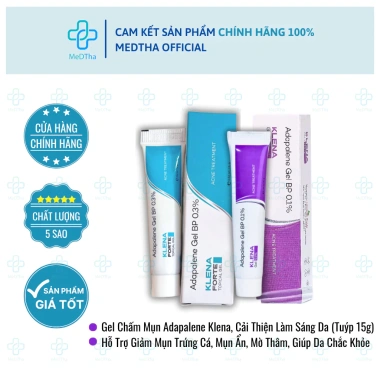 Kem mụn Adapalene Klena và Lumine - Chấm mụn, giảm mụn ẩn, mụn đỏ, mờ thâm, dược mỹ phẩm Ấn Độ, chỉ 155k