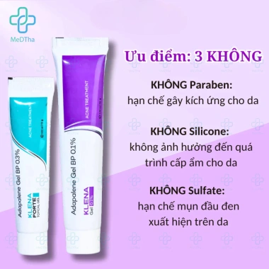 Kem mụn Adapalene Klena và Lumine - Chấm mụn, giảm mụn ẩn, mụn đỏ, mờ thâm, dược mỹ phẩm Ấn Độ, chỉ 155k