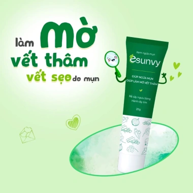 Kem mụn ESUNVY - Giảm giá 90.000đ, làm sạch mụn, phù hợp mọi loại da