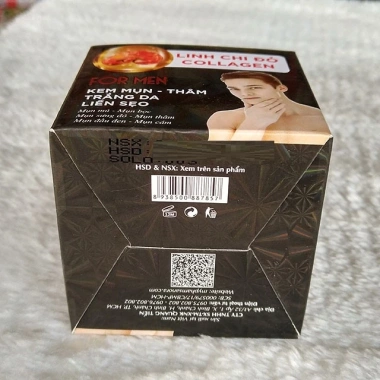 Kem mụn nam Collagen For Men S Linh Chi Đỏ - Trắng da, xóa thâm, mờ sẹo rỗ, 125k 3