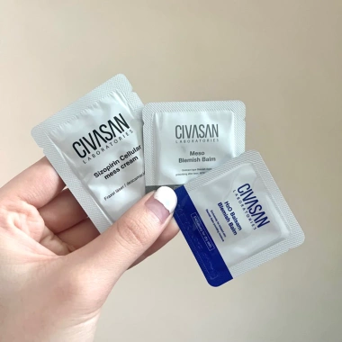 Kem nâng tone Civasan Blemish Balm Meso H2O 1ml Tone Up & Kem phục hồi Mess Cream 45.000đ