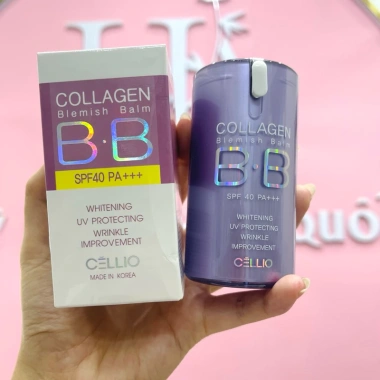 Kem Nền Cellio BB Collagen Blemish Balm SPF40 PA+++ - Giá 195.000, dưỡng da, che khuyết điểm, bảo vệ nắng