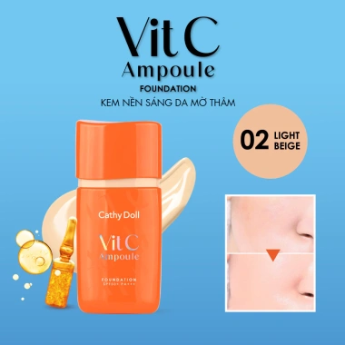 Kem Nền Chống Nắng Cathy Doll SPF50+ PA+++ 30g, Sáng Da, Mờ Thâm, Che Phủ Tốt, Vitamin C Ampoule - Giá 139k 10