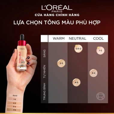 Kem nền serum 24h căng mướt L'Oreal Paris Infallible 1% Hyaluronic Acid – Tự nhiên, 30ml, chỉ 339k 7