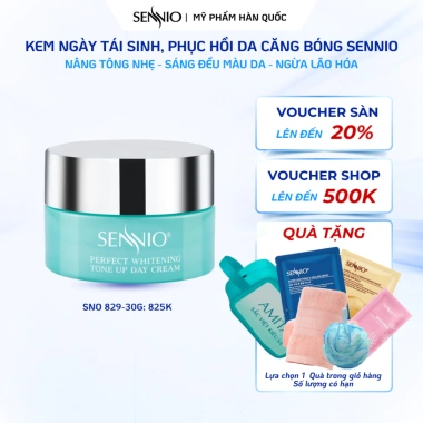 Kem Ngày Tái Sinh Sennio Perfect Whitening 30g – Da căng bóng, phục hồi, ưu đãi giảm giá