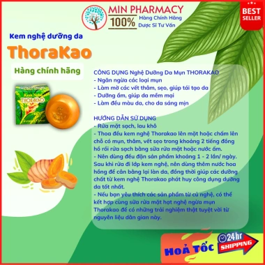 Kem Nghệ THORAKAO Dưỡng Da Mụn Ngăn Ngừa và Giảm Vết Thâm 7g - Giá 50.500đ - Minpharmacy