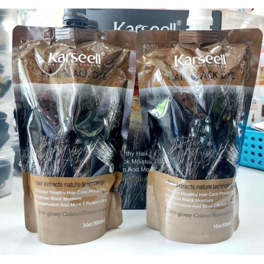 Kem nhuộm tóc đen/nâu siêu phủ bạc thảo dược Karseell 500ml x2 giá ưu đãi 150.000đ 3
