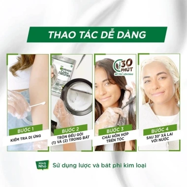 Kem Nhuộm Tóc Garnier Color Naturals – Giá 79.000đ, màu bền, không amoni, dưỡng tóc 7